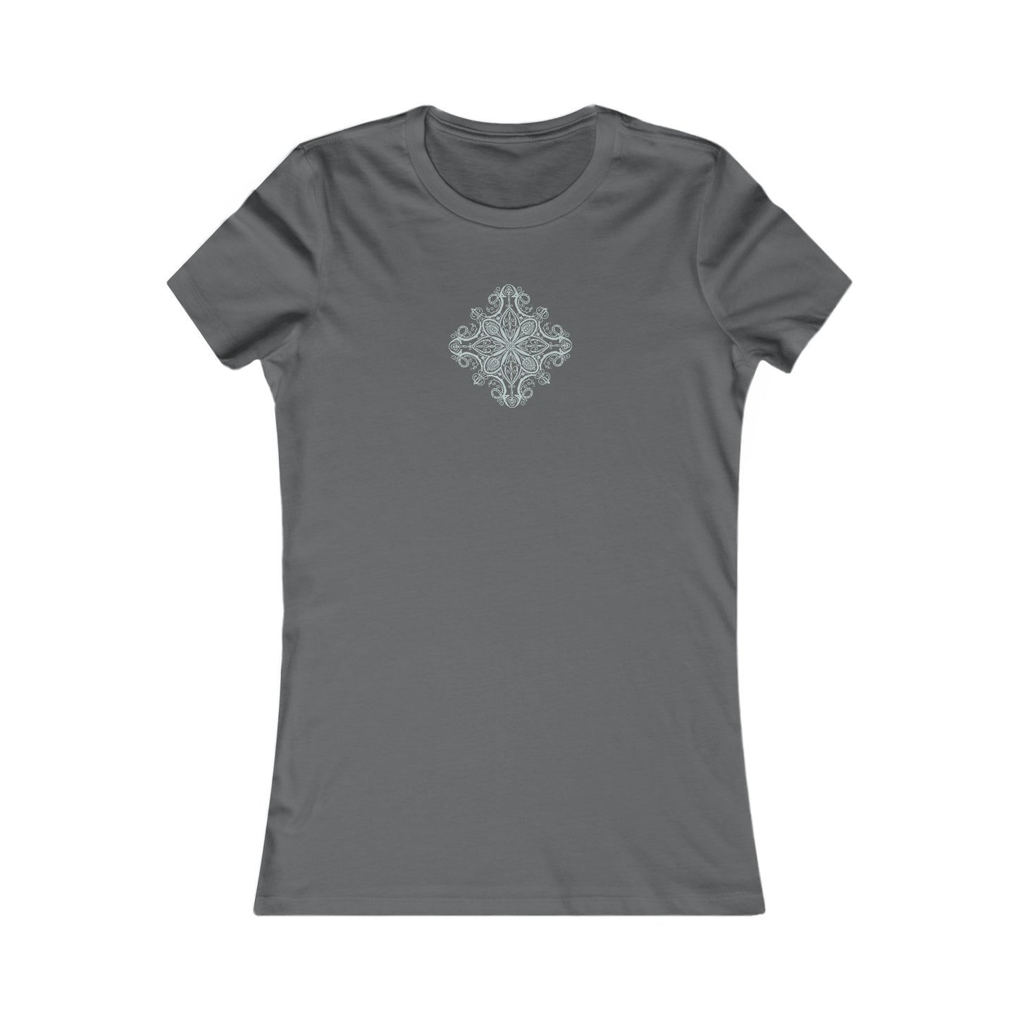 Women's Fitted Short Sleeve T-Shirt Diamond Filigree Design