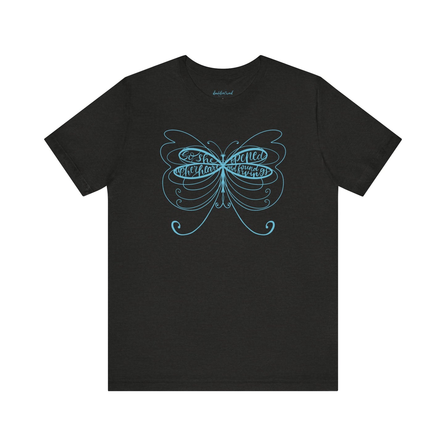 Womens Jersey Short Sleeve T Shirt Butterfly Wings Design